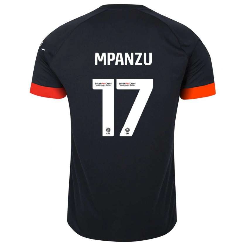 Danxen Uomo Maglia Pelly Ruddock Mpanzu #17 Nero Arancione Kit Gara Away 2024/25 Maglietta