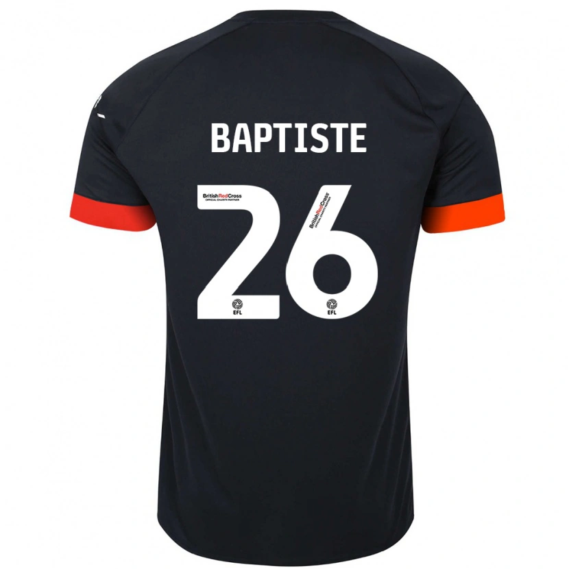 Danxen Uomo Maglia Shandon Baptiste #26 Nero Arancione Kit Gara Away 2024/25 Maglietta