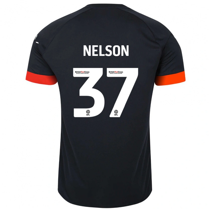 Danxen Uomo Maglia Zack Nelson #37 Nero Arancione Kit Gara Away 2024/25 Maglietta