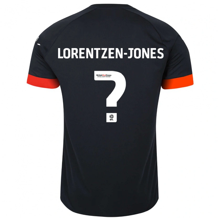 Danxen Uomo Maglia Jack Lorentzen-Jones #0 Nero Arancione Kit Gara Away 2024/25 Maglietta