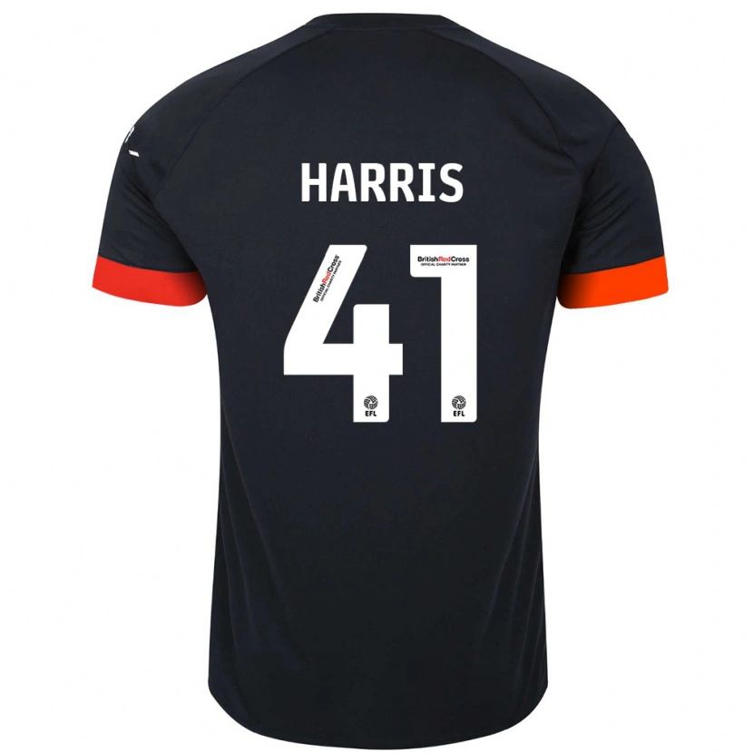 Danxen Uomo Maglia Taylan Harris #41 Nero Arancione Kit Gara Away 2024/25 Maglietta