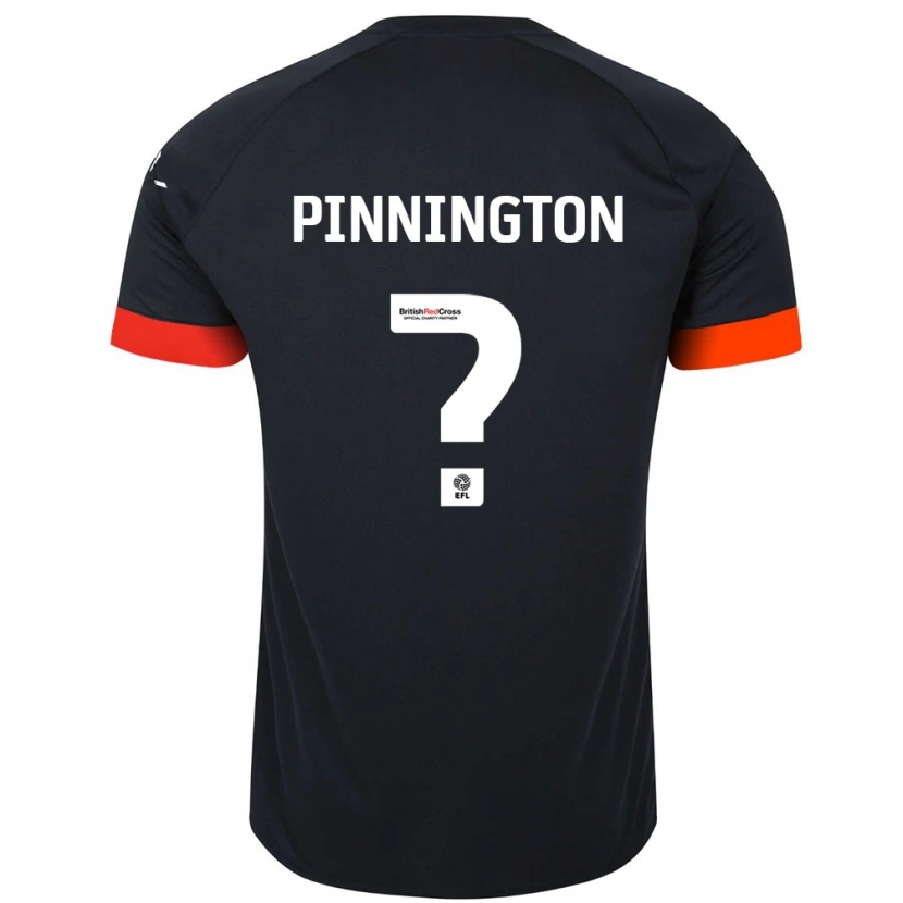 Danxen Uomo Maglia Jacob Pinnington #0 Nero Arancione Kit Gara Away 2024/25 Maglietta