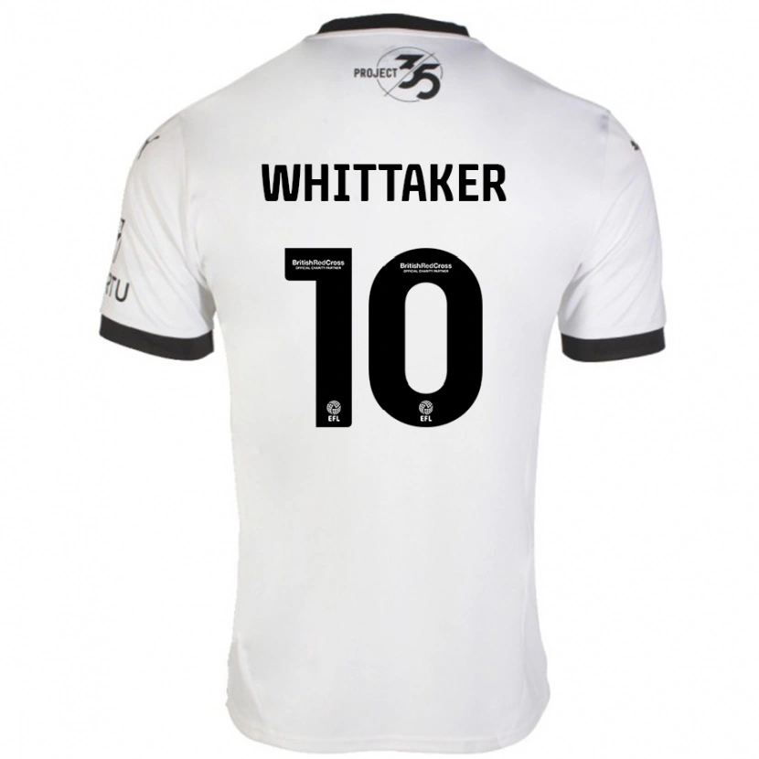Danxen Uomo Maglia Morgan Whittaker #10 Bianco Nero Kit Gara Away 2024/25 Maglietta