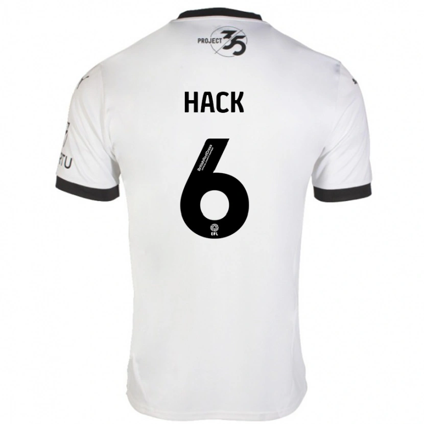 Danxen Uomo Maglia Lucy Hack #6 Bianco Nero Kit Gara Away 2024/25 Maglietta