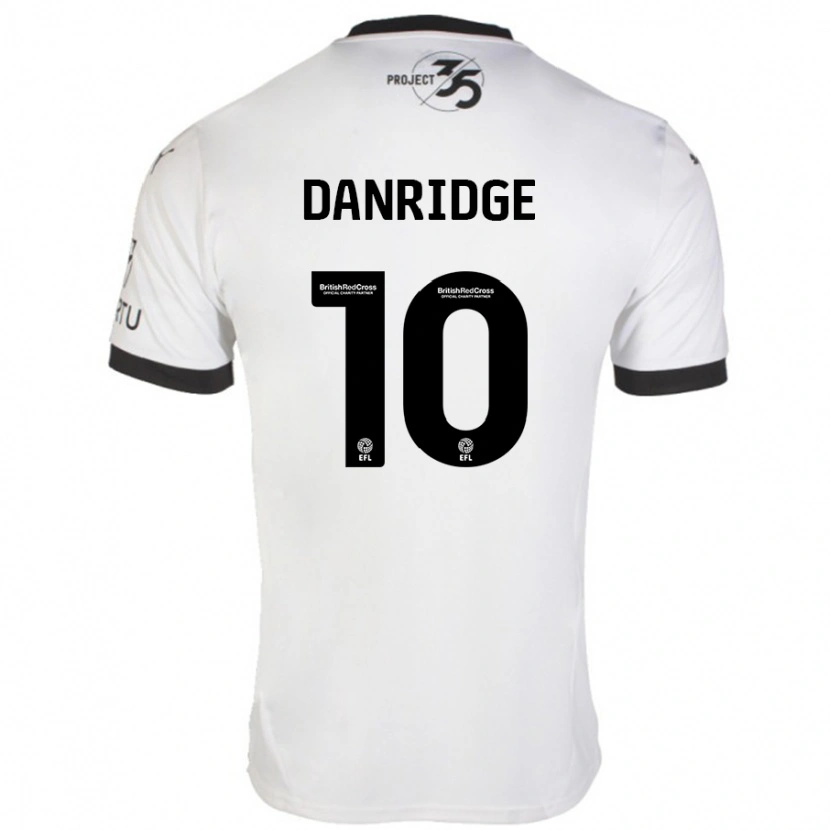 Danxen Uomo Maglia Rebecca Danridge #10 Bianco Nero Kit Gara Away 2024/25 Maglietta
