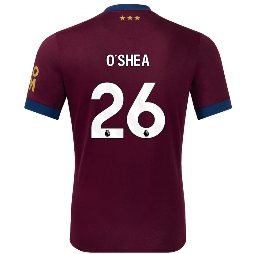 Danxen Uomo Maglia Dara O'shea #26 Marrone Kit Gara Away 2024/25 Maglietta