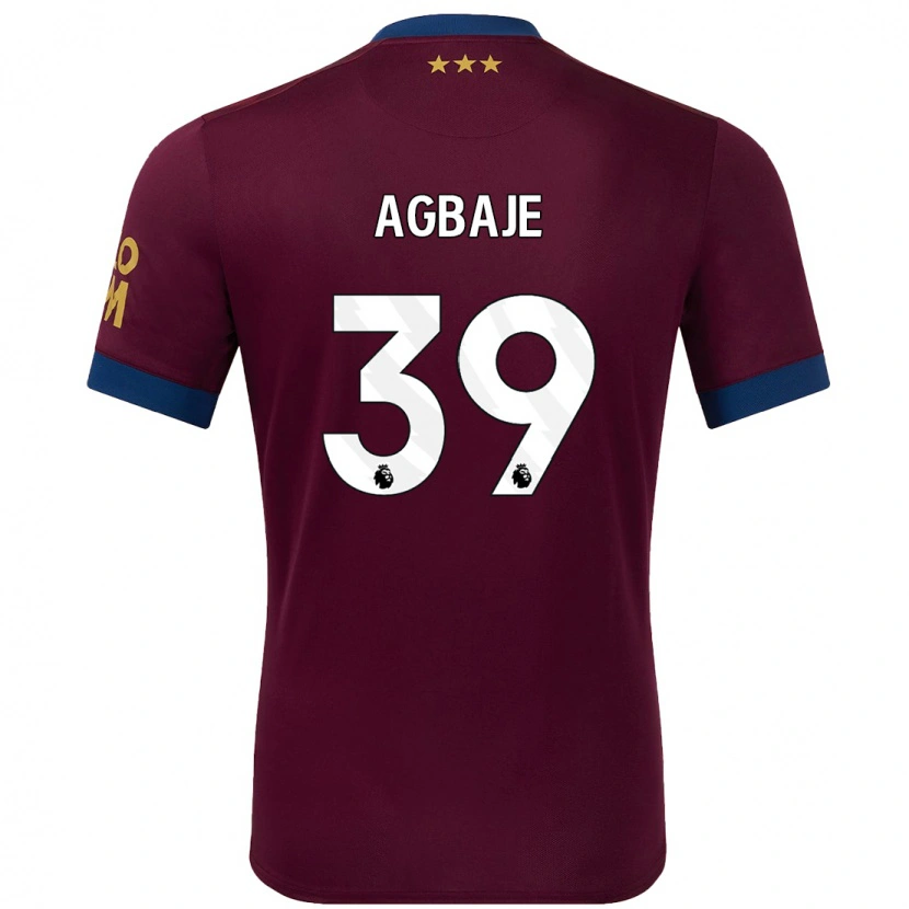 Danxen Uomo Maglia Edwin Agbaje #39 Marrone Kit Gara Away 2024/25 Maglietta