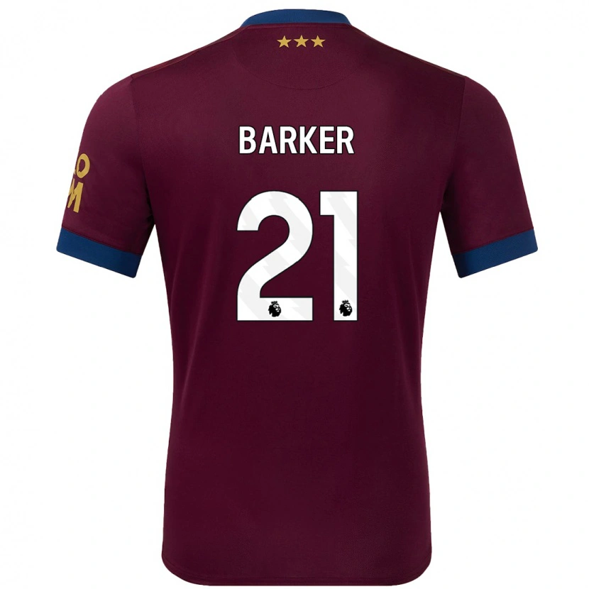 Danxen Uomo Maglia Maisy Barker #21 Marrone Kit Gara Away 2024/25 Maglietta