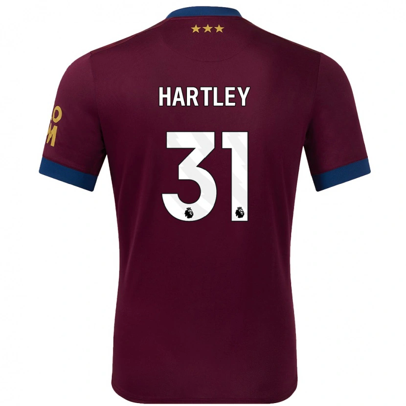 Danxen Uomo Maglia Laura Hartley #31 Marrone Kit Gara Away 2024/25 Maglietta