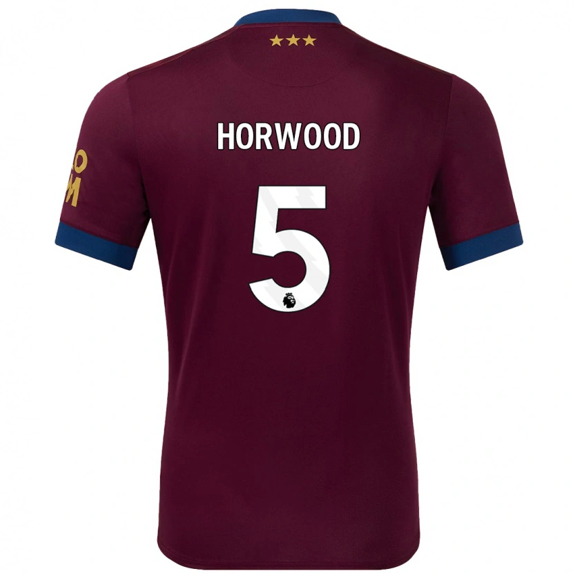 Danxen Uomo Maglia Bonnie Horwood #5 Marrone Kit Gara Away 2024/25 Maglietta