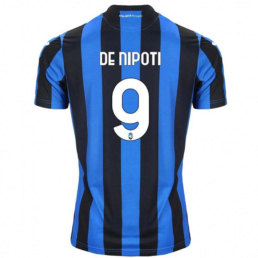 Danxen Donna Maglia Tommaso De Nipoti #9 Blu Nero Kit Gara Home 2024/25 Maglietta