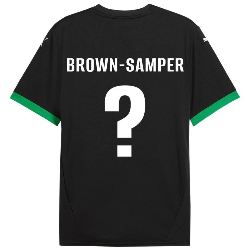 Danxen Donna Maglia Isaac Brown-Samper #0 Nero Verde Scuro Kit Gara Home 2024/25 Maglietta