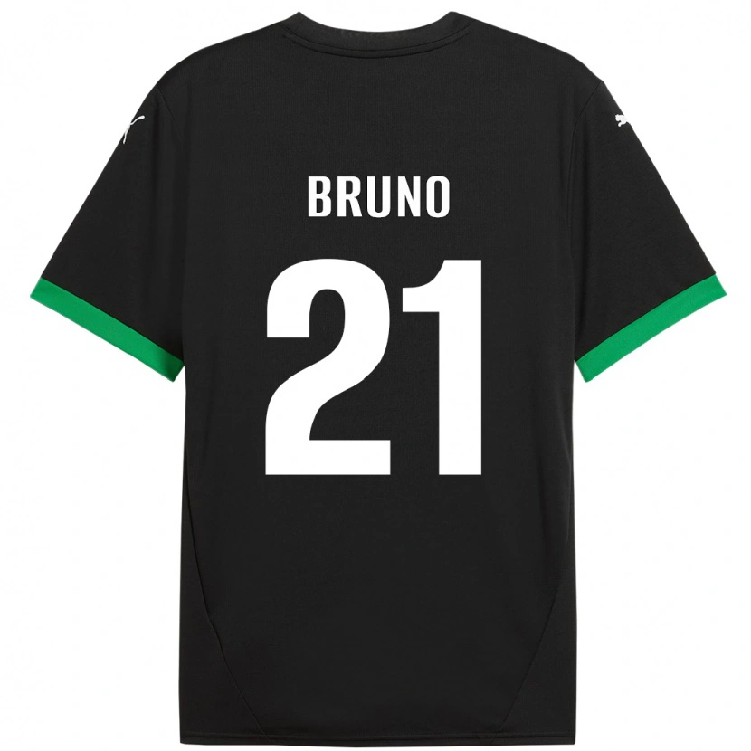 Danxen Donna Maglia Kevin Bruno #21 Nero Verde Scuro Kit Gara Home 2024/25 Maglietta