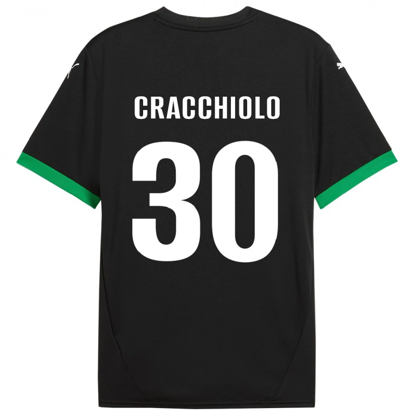 Danxen Donna Maglia Leonardo Cracchiolo #30 Nero Verde Scuro Kit Gara Home 2024/25 Maglietta