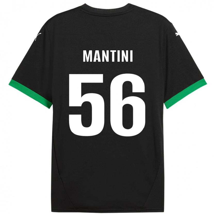 Danxen Donna Maglia Raffaele Mantini #56 Nero Verde Scuro Kit Gara Home 2024/25 Maglietta