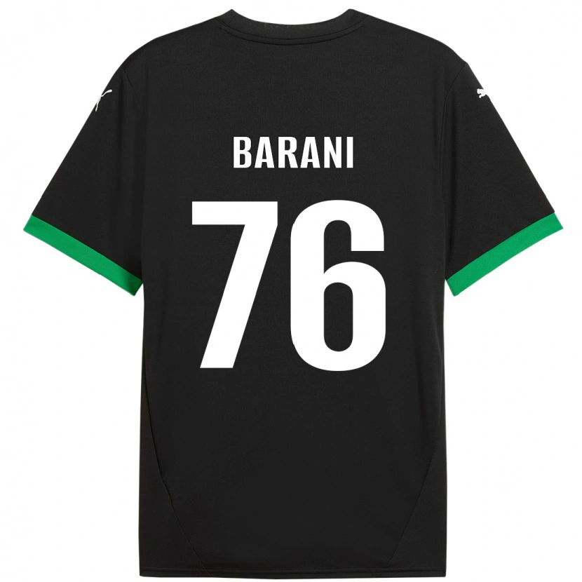 Danxen Donna Maglia Luca Barani #76 Nero Verde Scuro Kit Gara Home 2024/25 Maglietta