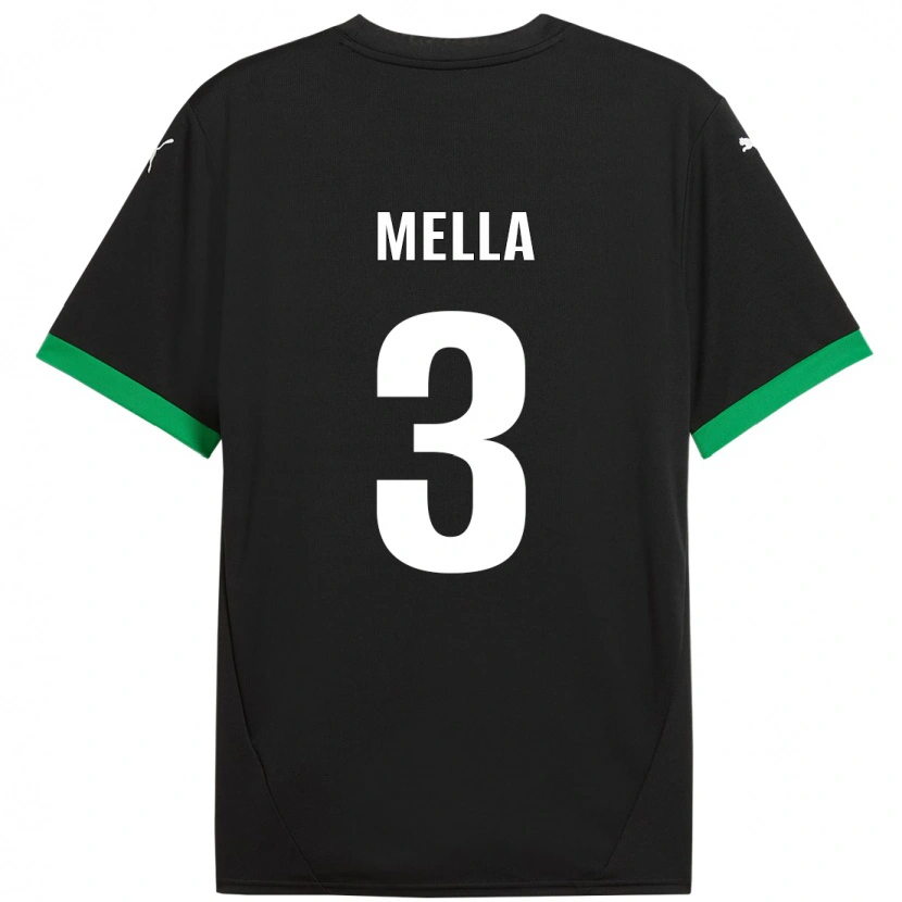 Danxen Donna Maglia Sara Mella #3 Nero Verde Scuro Kit Gara Home 2024/25 Maglietta
