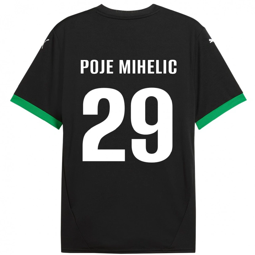 Danxen Donna Maglia Naja Poje Mihelič #29 Nero Verde Scuro Kit Gara Home 2024/25 Maglietta