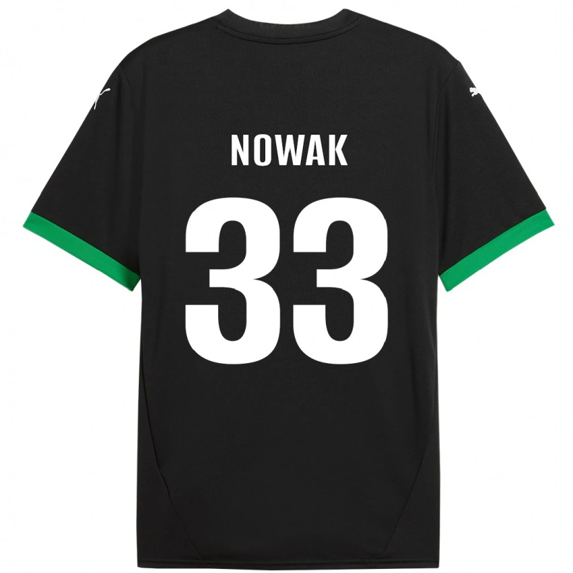 Danxen Donna Maglia Julie Nowak #33 Nero Verde Scuro Kit Gara Home 2024/25 Maglietta