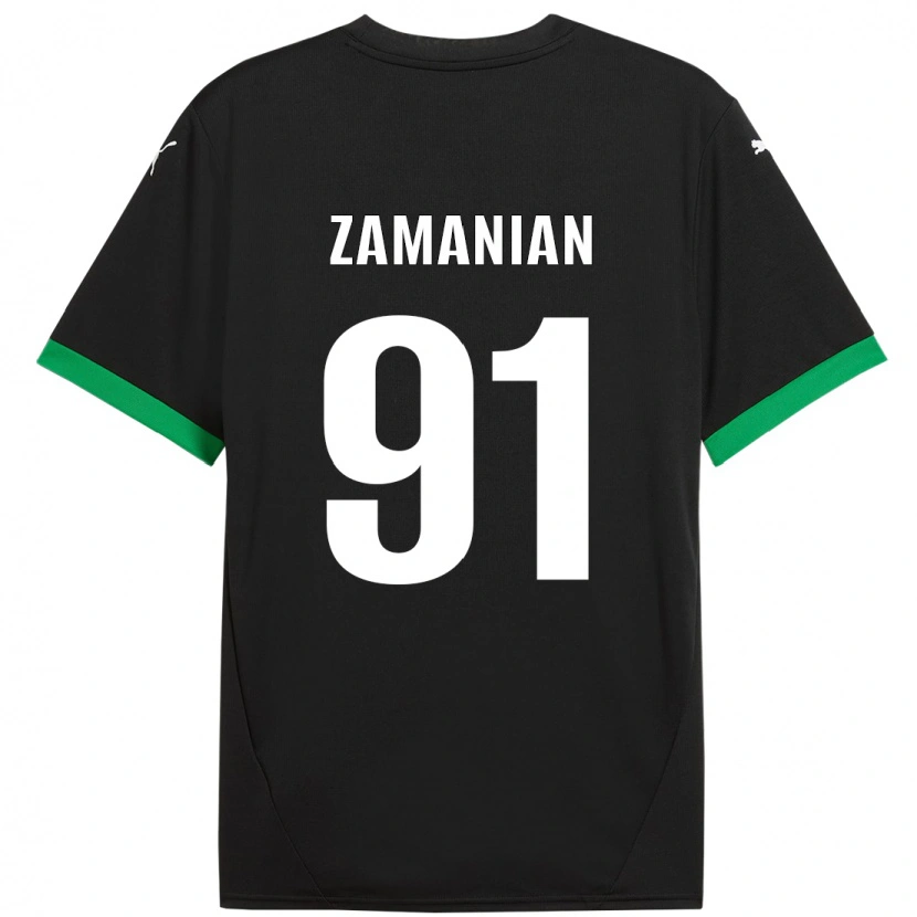 Danxen Donna Maglia Annahita Zamanian #91 Nero Verde Scuro Kit Gara Home 2024/25 Maglietta