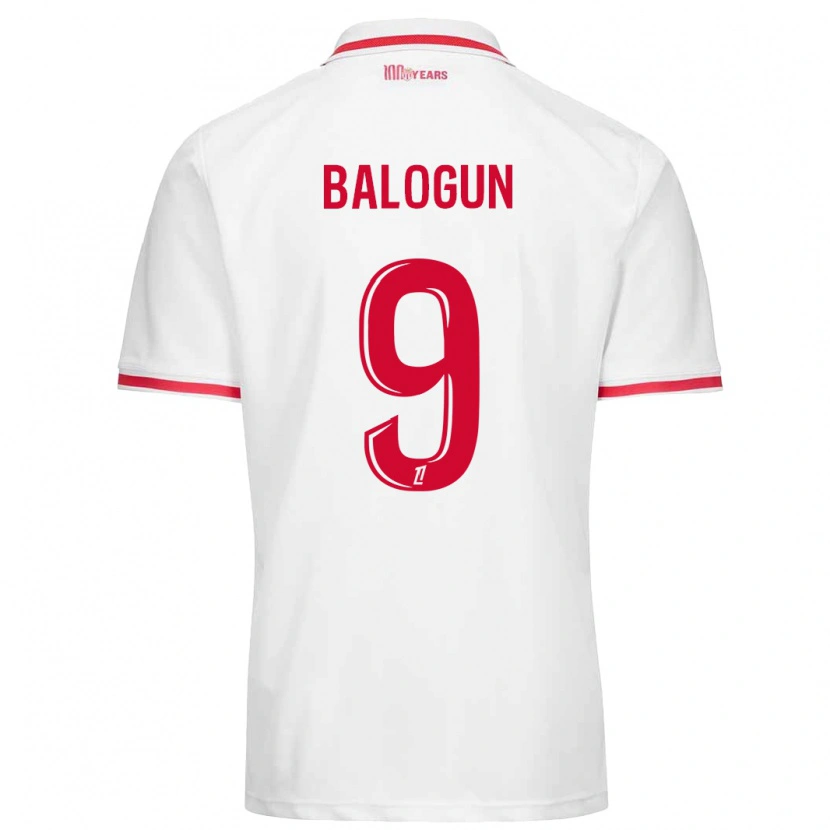 Danxen Donna Maglia Folarin Balogun #9 Bianco Rosso Kit Gara Home 2024/25 Maglietta