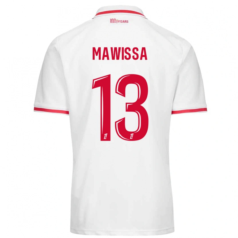Danxen Donna Maglia Christian Mawissa #13 Bianco Rosso Kit Gara Home 2024/25 Maglietta