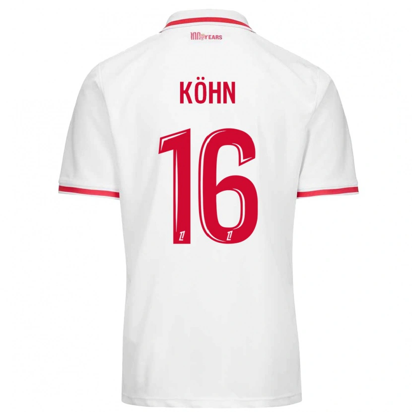 Danxen Donna Maglia Philipp Köhn #16 Bianco Rosso Kit Gara Home 2024/25 Maglietta