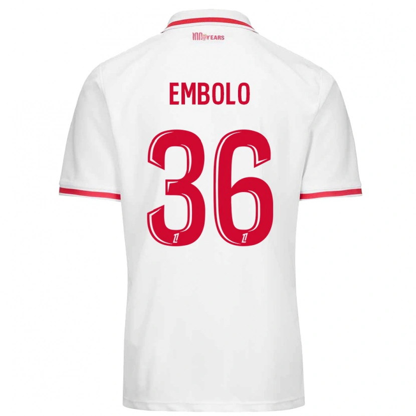 Danxen Donna Maglia Breel Embolo #36 Bianco Rosso Kit Gara Home 2024/25 Maglietta