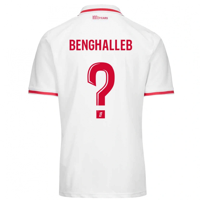 Danxen Donna Maglia Adam Benghalleb #0 Bianco Rosso Kit Gara Home 2024/25 Maglietta