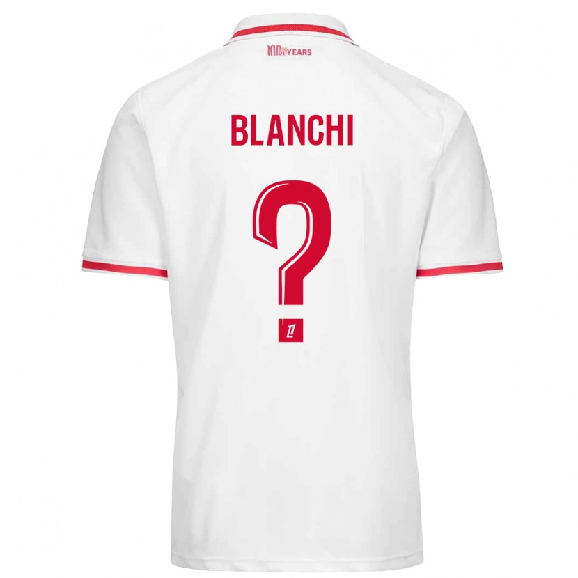Danxen Donna Maglia Florian Blanchi #0 Bianco Rosso Kit Gara Home 2024/25 Maglietta