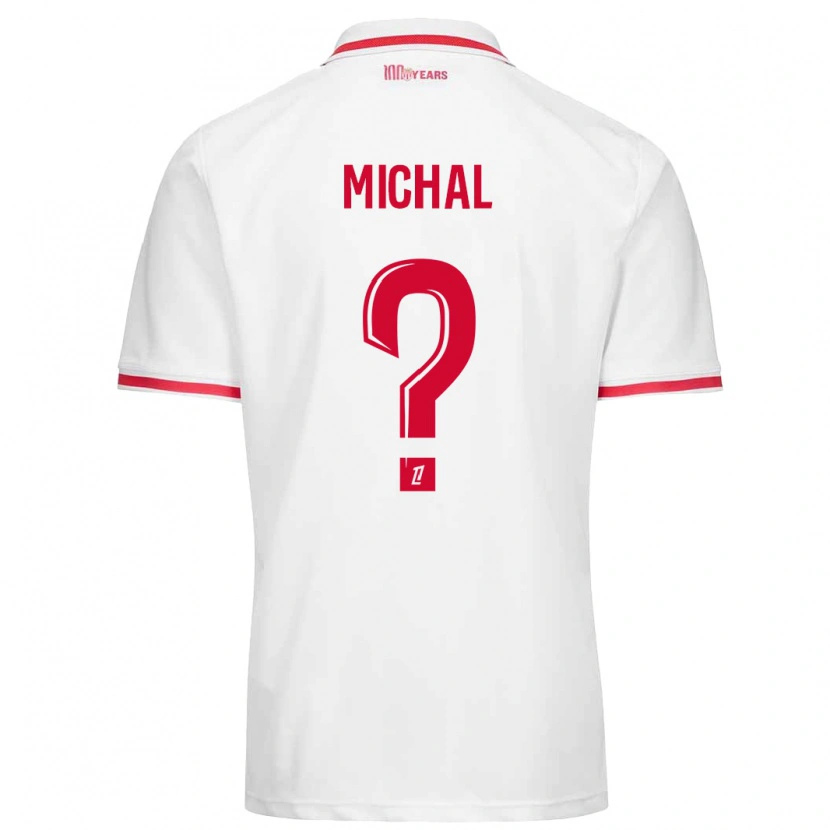 Danxen Donna Maglia Lucas Michal #0 Bianco Rosso Kit Gara Home 2024/25 Maglietta