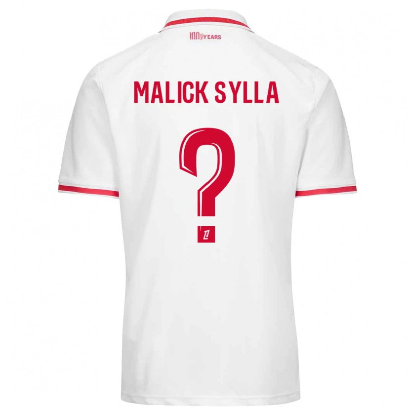 Danxen Donna Maglia Malick Sylla #0 Bianco Rosso Kit Gara Home 2024/25 Maglietta