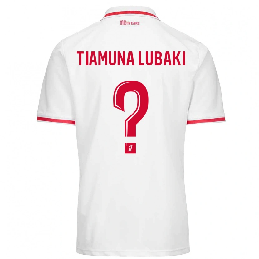 Danxen Donna Maglia Loïc Tiamuna Lubaki #0 Bianco Rosso Kit Gara Home 2024/25 Maglietta