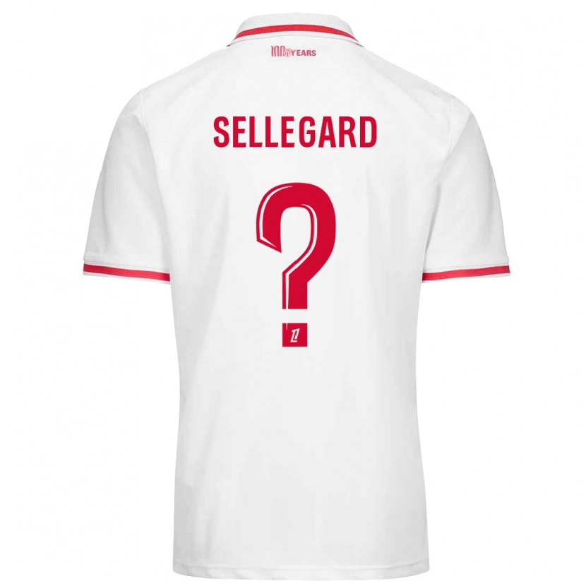 Danxen Donna Maglia Alexander Sellegard #0 Bianco Rosso Kit Gara Home 2024/25 Maglietta
