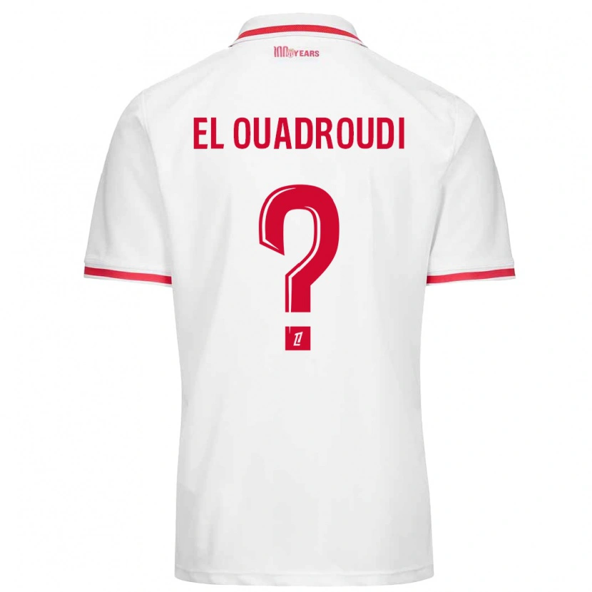Danxen Donna Maglia Imrane El Ouadroudi #0 Bianco Rosso Kit Gara Home 2024/25 Maglietta