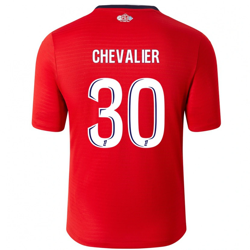Danxen Donna Maglia Lucas Chevalier #30 Rosso Bianco Kit Gara Home 2024/25 Maglietta