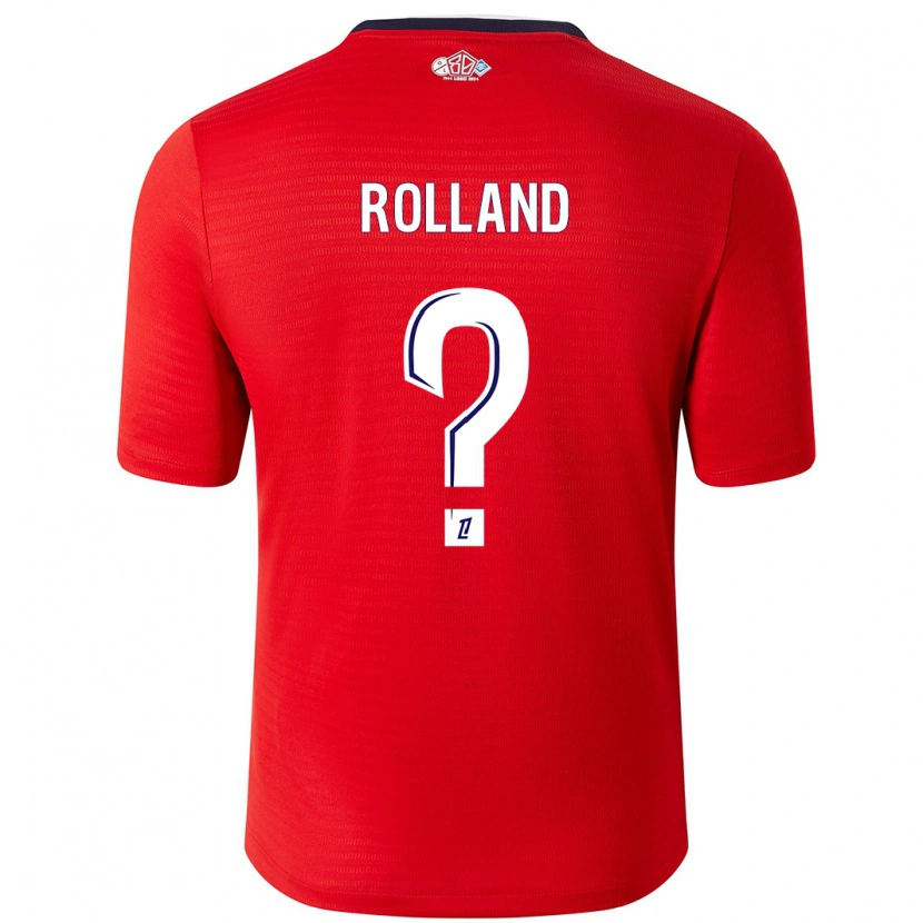 Danxen Donna Maglia Baptiste Rolland #0 Rosso Bianco Kit Gara Home 2024/25 Maglietta