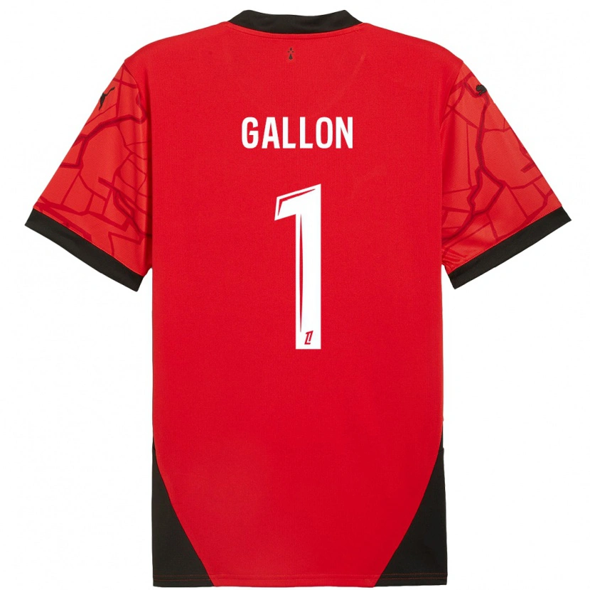 Danxen Donna Maglia Gauthier Gallon #1 Rosso Nero Kit Gara Home 2024/25 Maglietta