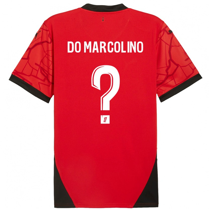 Danxen Donna Maglia Arsène Do Marcolino #0 Rosso Nero Kit Gara Home 2024/25 Maglietta