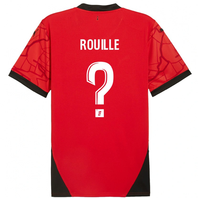 Danxen Donna Maglia Léo Rouillé #0 Rosso Nero Kit Gara Home 2024/25 Maglietta
