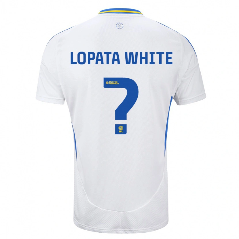 Danxen Donna Maglia Reuben Lopata-White #0 Bianco Blu Kit Gara Home 2024/25 Maglietta