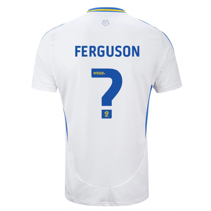 Danxen Donna Maglia Connor Ferguson #0 Bianco Blu Kit Gara Home 2024/25 Maglietta