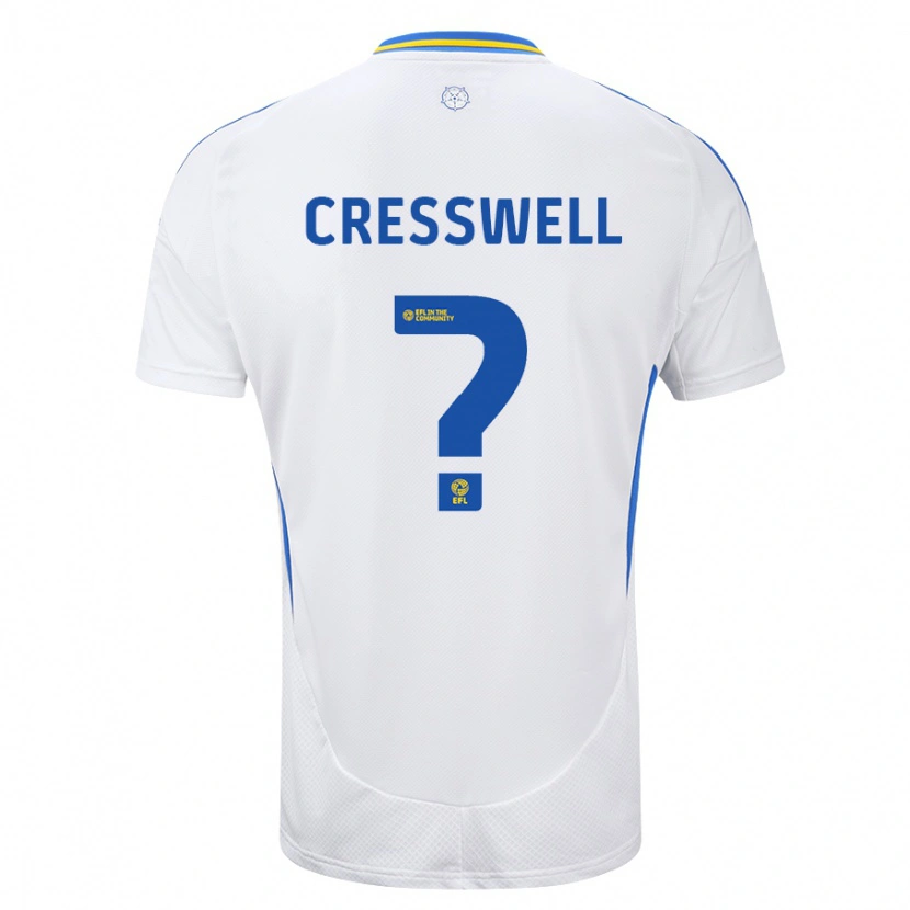 Danxen Donna Maglia Alfie Cresswell #0 Bianco Blu Kit Gara Home 2024/25 Maglietta