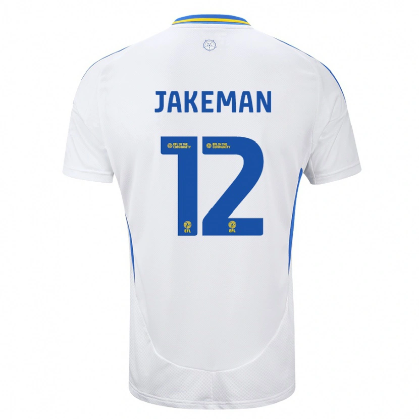 Danxen Donna Maglia Harriet Jakeman #12 Bianco Blu Kit Gara Home 2024/25 Maglietta