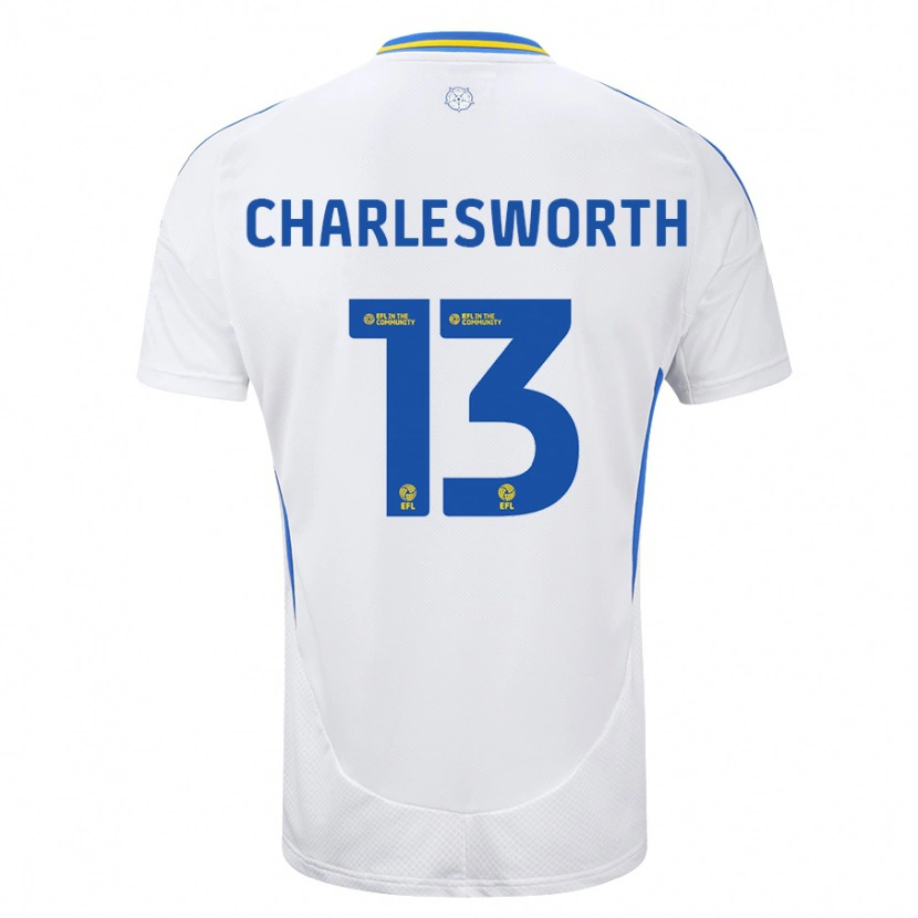 Danxen Donna Maglia Millie Robshaw-Charlesworth #13 Bianco Blu Kit Gara Home 2024/25 Maglietta