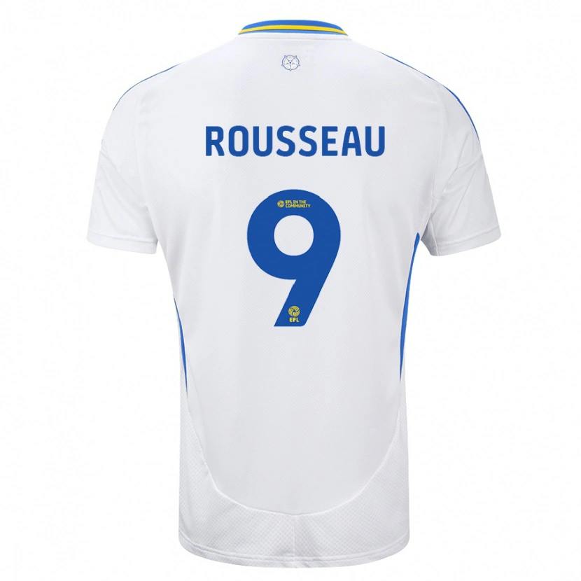 Danxen Donna Maglia Jess Rousseau #9 Bianco Blu Kit Gara Home 2024/25 Maglietta