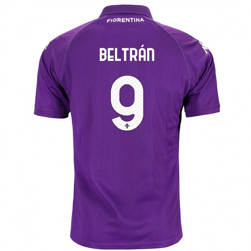 Danxen Donna Maglia Lucas Beltrán #9 Viola Kit Gara Home 2024/25 Maglietta