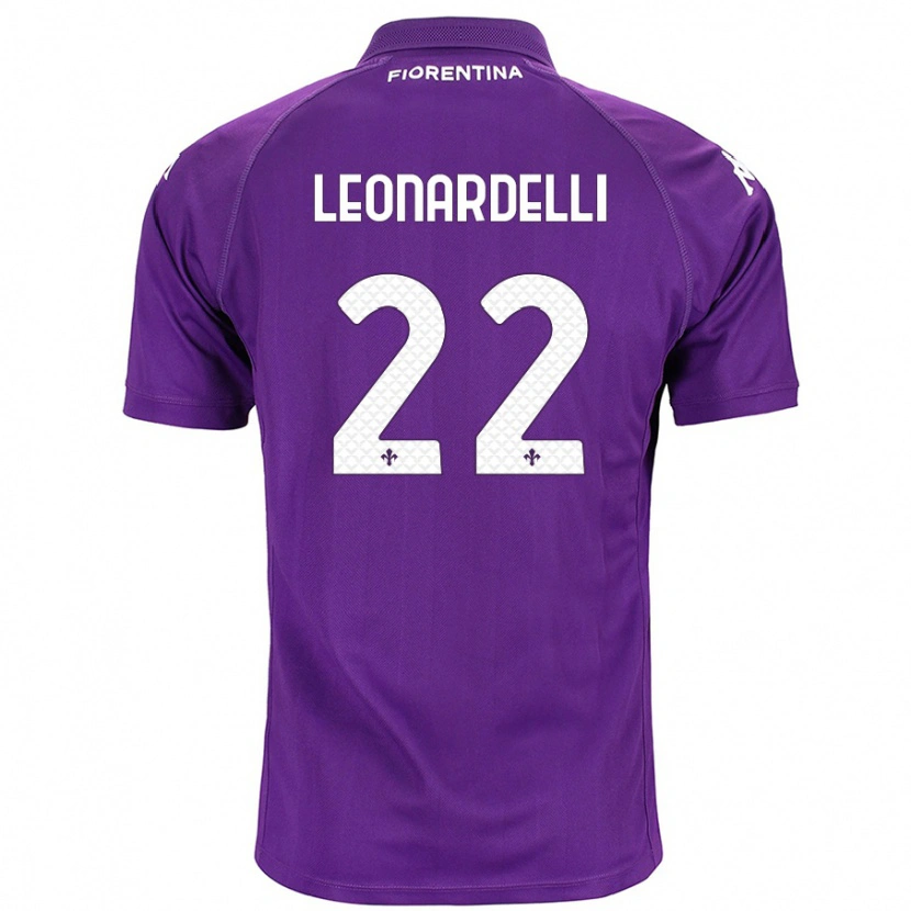 Danxen Donna Maglia Pietro Leonardelli #22 Viola Kit Gara Home 2024/25 Maglietta