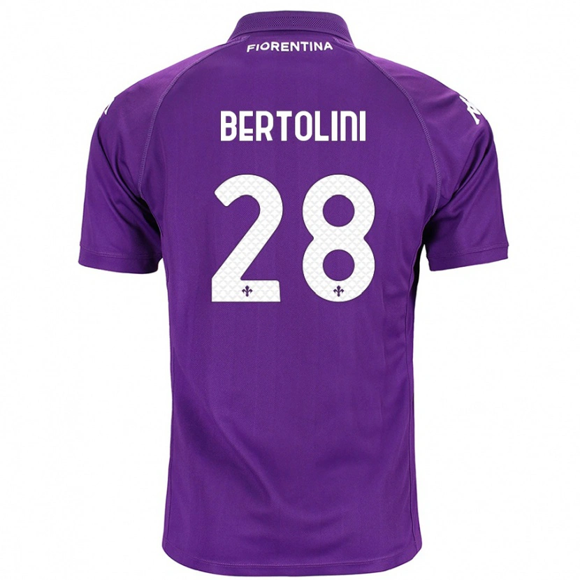 Danxen Donna Maglia Gabriele Bertolini #28 Viola Kit Gara Home 2024/25 Maglietta