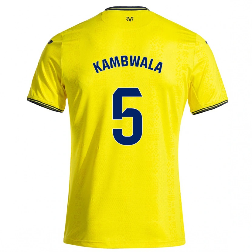 Danxen Donna Maglia Willy Kambwala #5 Giallo Nero Kit Gara Home 2024/25 Maglietta